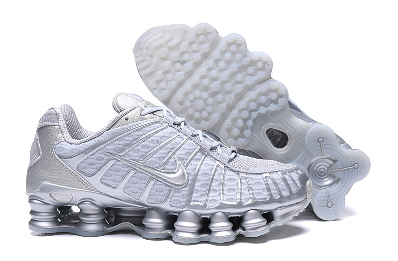 Nike Shox TL Men's Shoes White Silver-05
